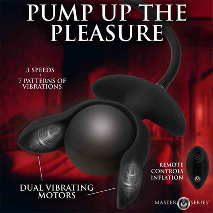 Dark Pearl Inflatable Vibrating Butt Plug with Remote