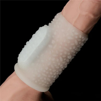 Vibrating Penis Sleeve Drip Knights featuring textured design for enhanced pleasure and stimulation.