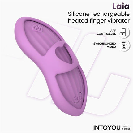 Laia Heated Finger Vibrator with App Lavender