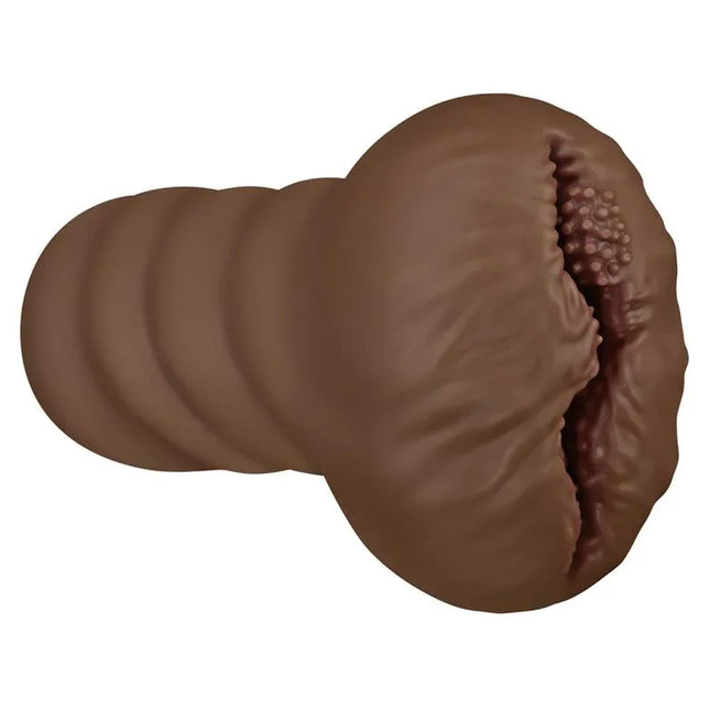 Masturbator Aliens Pie 1 male sex toy with textured tunnel for lifelike stimulation and immersive solo play.