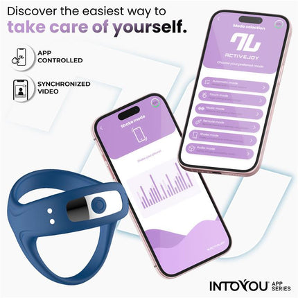 Rank Vibrating Ring with App Blue