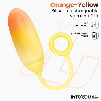 Vibrating Egg Double Layer Silicone with APP Yellow Orange