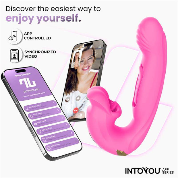 Bimby Biting and Double Tongue Tapping Vibrator with App