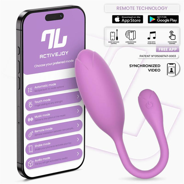 Logan Vibrating Egg with App Unibody Silicone Purple