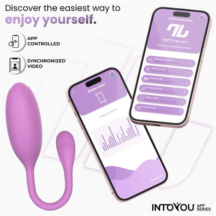 Logan Vibrating Egg with App Unibody Silicone Purple