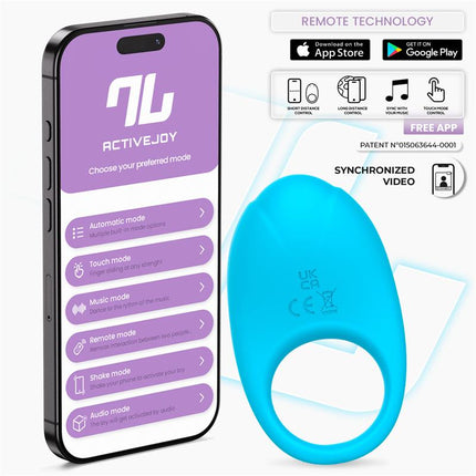 Ringo Vibrating Ring with App Unibody Blue