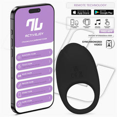 Ringo Vibrating Ring with App Unibody Black