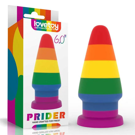 Butt Plug Prider 6 LGBT rainbow silicone anal plug with packaging