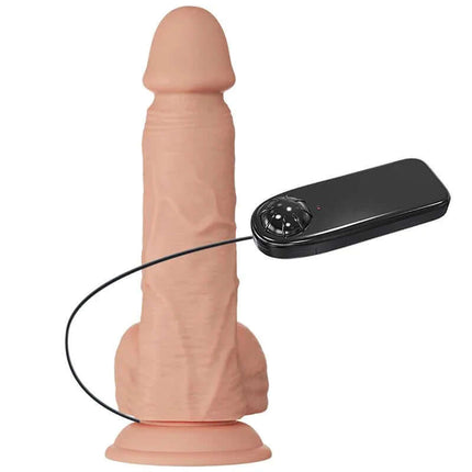Realistic Vibrator 8,5 Remote Control with lifelike texture and remote; 15.5 cm insertable depth for enhanced stimulation.