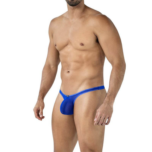 C4MSPXBUL04 Thong Bulge Plus Mesh Electric Blue S