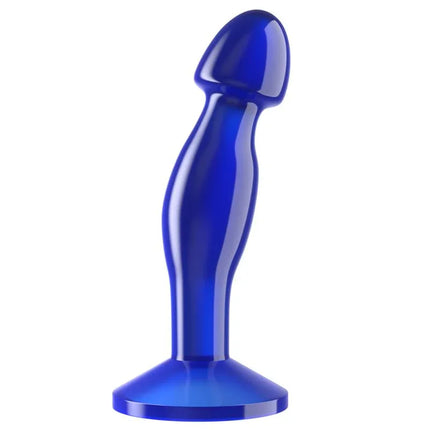 Butt Plug Flawless Clear Blue 6.5 for prostate and P-spot stimulation, transparent and flexible design.