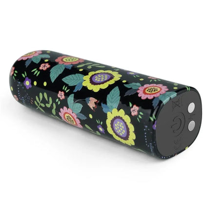 Vibrating Bullet Diana with colorful floral design for portable pleasure and discreet use on the go.