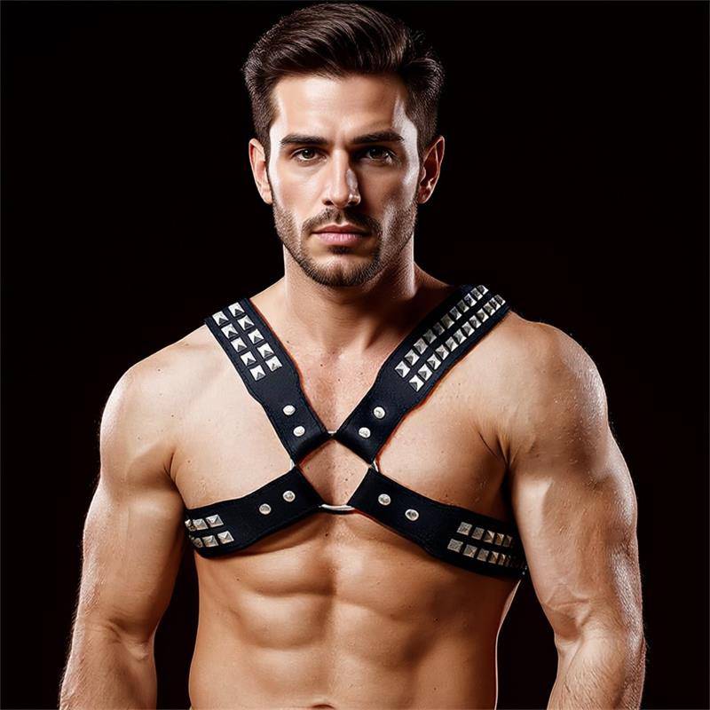 Adonis Chest Bondage Harness for Men Vegan Leather