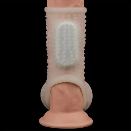 Penis and testicles sleeve with vibration Drip Knights offering enhanced pleasure and support