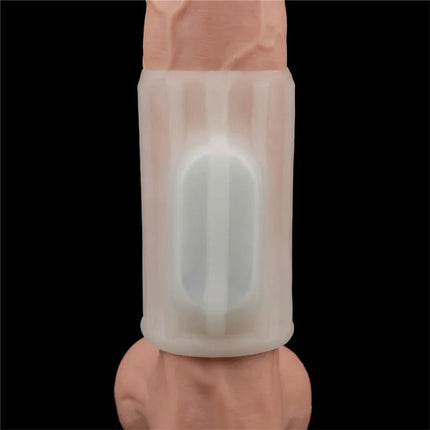 Vibrating Penis Sleeve Ridge Knights in body-safe TPE, designed for enhanced pleasure and extended performance.