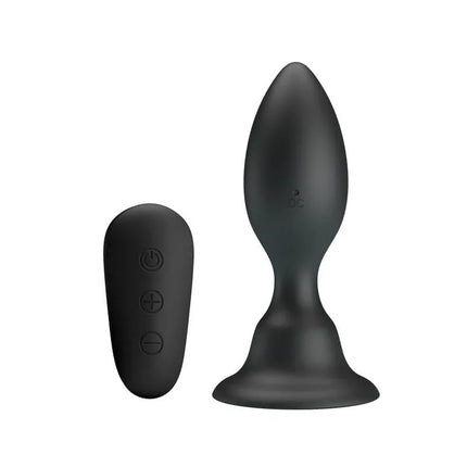 Vibrating Butt Plug with remote control, featuring 12 functions, ideal for varied stimulation and ergonomic design.