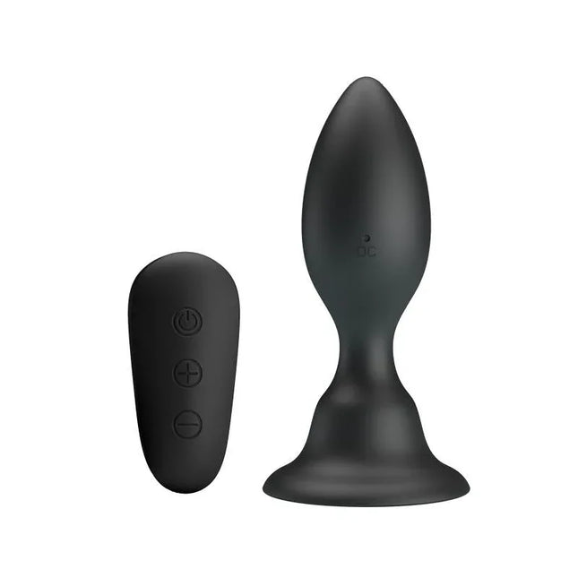 Vibrating Butt Plug with remote control, featuring 12 functions, ideal for varied stimulation and ergonomic design.