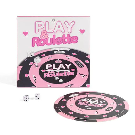 Play & Roulette ES/PT/EN/FR fun table game with dice and board, ideal for spicing up romantic evenings with a playful twist.