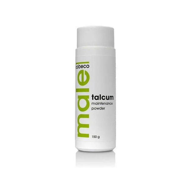 Male Talcum Powder 150 gr bottle, designed for maintenance of erotic toys, 150g size.