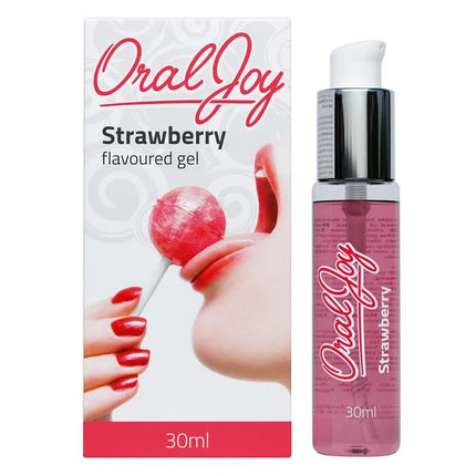 Oral Gel Strawberry Oral Joy 30 ml enhancing pleasure with strawberry flavor in a 30 ml bottle.