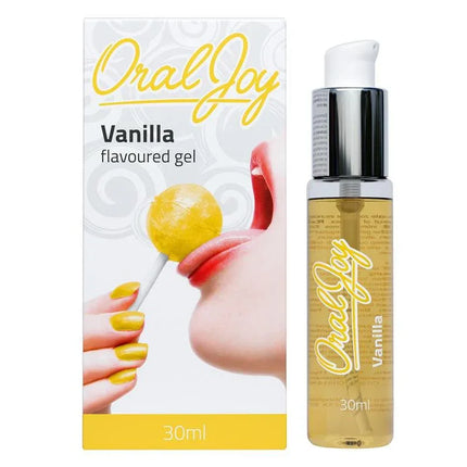 Oral Gel Vanilla Oral Joy 30 ml - Smooth vanilla-flavored gel for enhanced intimate moments with sweet aroma, easy application.