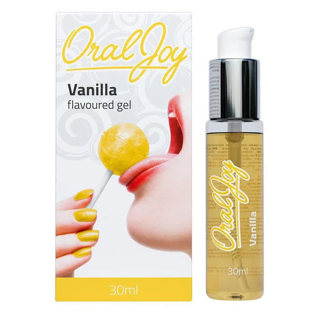 Oral Gel Vanilla Oral Joy 30 ml - Smooth vanilla-flavored gel for enhanced intimate moments with sweet aroma, easy application.