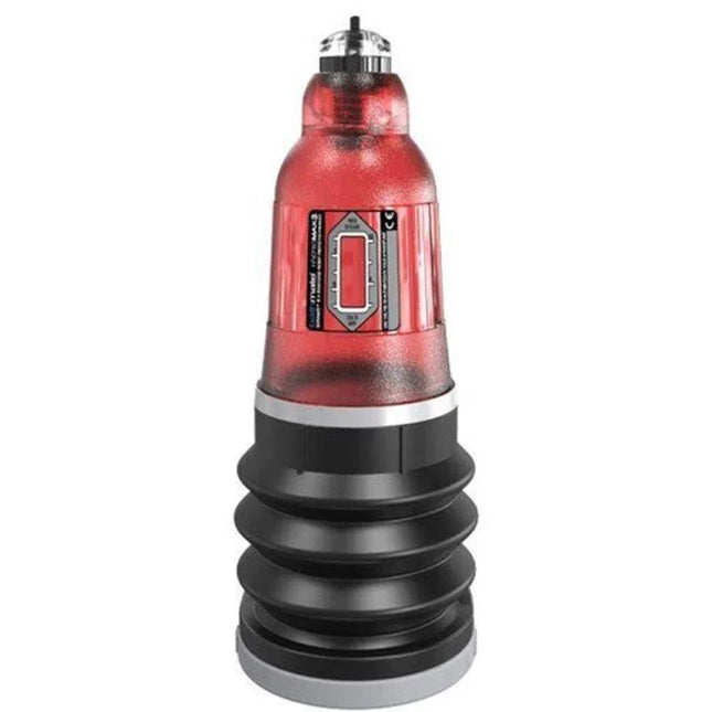Red Penis Pump Hydromax3 for enhanced erections and endurance.