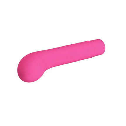 Vibe Atlas Silicone Pink G-Spot vibrator in bright pink design with ergonomic shape for precise stimulation and customizable vibrations.