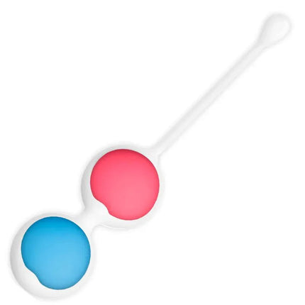 Kit 4 Kegel Balls Silicone in red and blue on a white background, designed for pelvic floor exercises.
