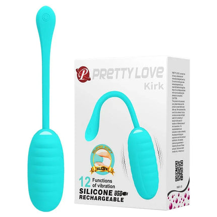 Vibrating Egg Kirk Silicone USB, 12 vibration functions, body-safe silicone, rechargeable, discreet design for private enjoyment