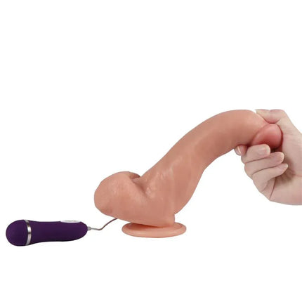 Realistic Vibe Remote Control Duke Lungton 22.5 cm vibrator with wireless remote for lifelike stimulation.