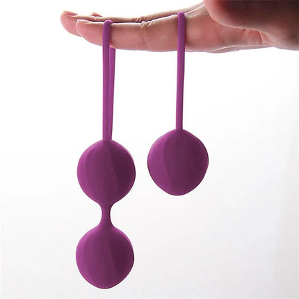 Kelly Kegel Balls Silicone Purple by Engily Ross, safe erotic toy for sexual exploration and pleasure, vibrant design.