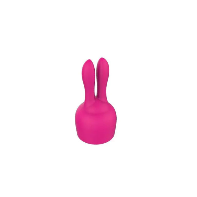 Massager Head Bunny Fuchsia accessory with bunny-ear silhouette, designed for Electro or Rock massagers, in vibrant fuchsia silicone.