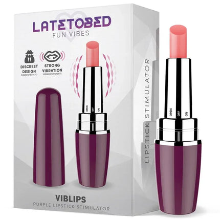 Viblips Lipstick Stimulator Purple with discreet design and strong vibration packaging