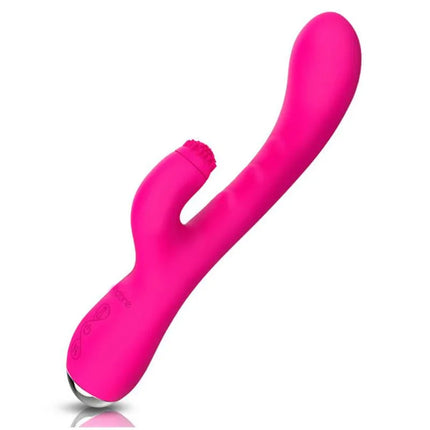 Vibe Idol Fuchsia vibrator with clitoral stimulator, 7 functions, heat to 42°C, premium pleasure