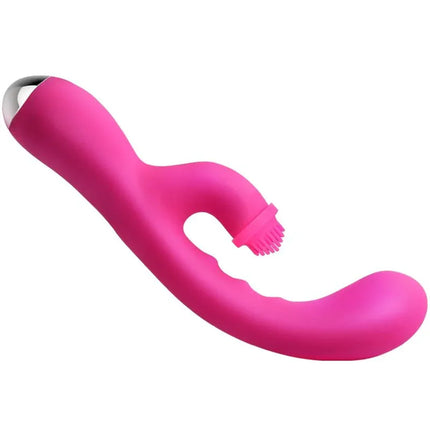 Vibe Idol Fuchsia premium vibrator with 7 functions, clitoral stimulator, rotation and heat for enhanced pleasure and arousal.