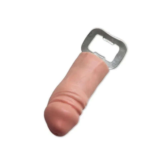 Metal Opener with Rubber Penis, novelty bottle opener with a penis-shaped handle, adds humor while providing reliable bottle opening.