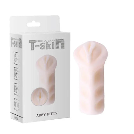 Masturbator Fire a Gun No.05 White with packaging, T-Skin material for realistic sensation, phthalate and latex-free design