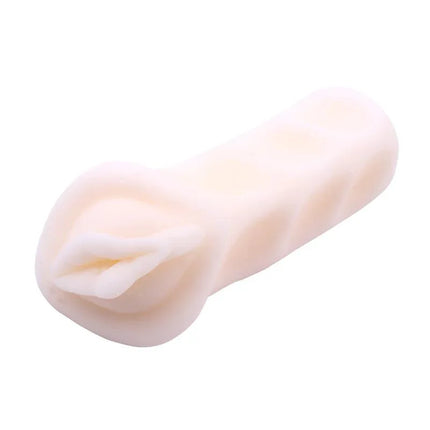 Masturbator Fire a Gun No.05 White compact design with T-Skin material for realistic sensation and safe phthalate-free use.
