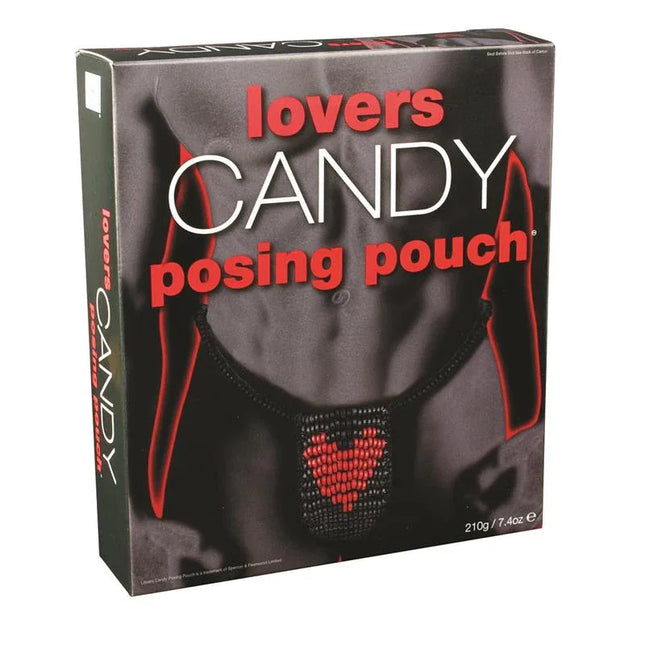 Edible Posing Pouch Special Edition Candy Lovers with heart design on packaging.