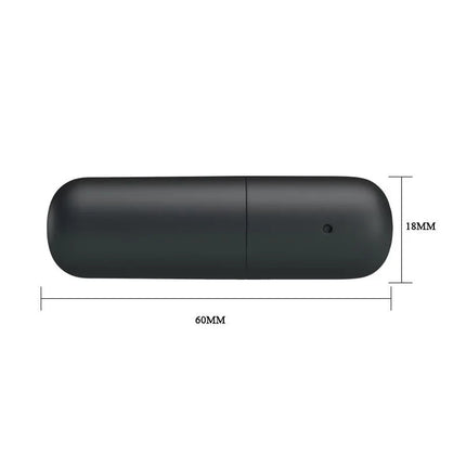 Vibrating Bullet Power Silicone 6 x 1.8 cm, compact black design, waterproof, USB rechargeable, 12 vibration settings