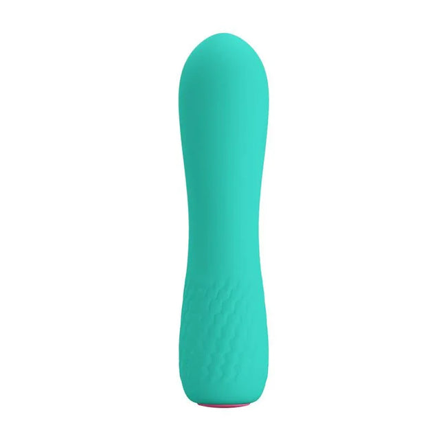 Stimulator Elfin Silicone 11.9 x 3 cm in teal, compact ergonomic design