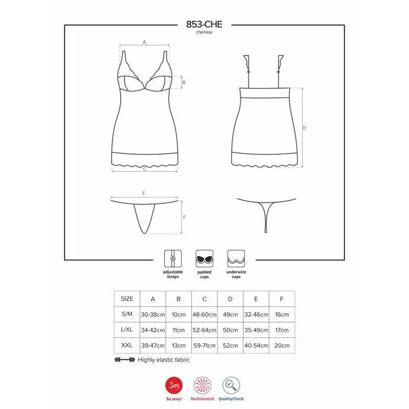 853 - CHE - 2 Chemise AND Thong White - secretsextoys.store