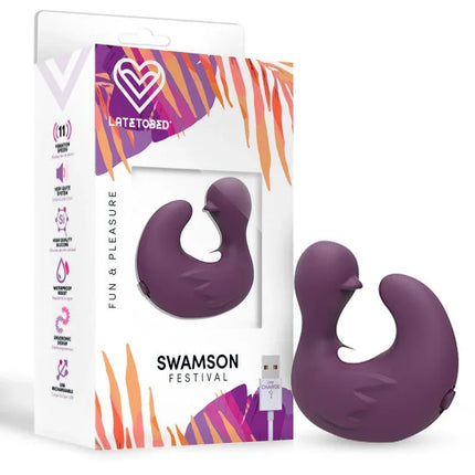 Swamson Stimulator Duckling Thimble USB Silicone Violet in box