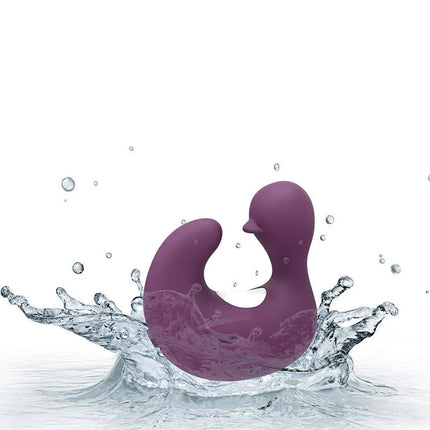 Swamson Stimulator Duckling Thimble USB Silicone Violet in water splash