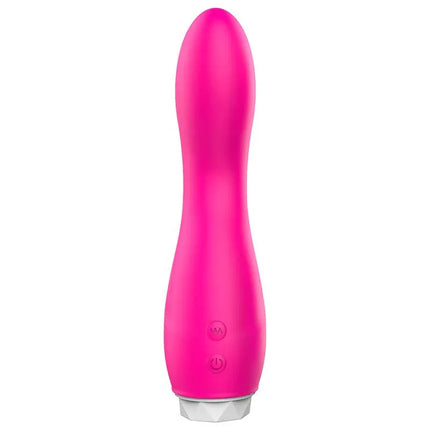 Douby Vibe Silicone Pink powerful vibrator with 8 functions, crafted from high-quality silicone for smooth, comfortable use.