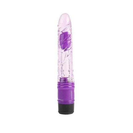 8.8 Purple Multi-Speed Vibrator with semi-transparent design and adjustable intensity settings for versatile pleasure.