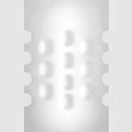 Internal texture of Bumpy Masturbator Egg Elastic Green showing raised bumps for enhanced pleasure by Nanami.