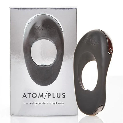 Atom Plus Vibrating Penis Ring and Perianal Stimulator Black with packaging