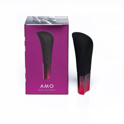 Stimulator Amo Black with premium silicone and powerful motor for deep pleasure.